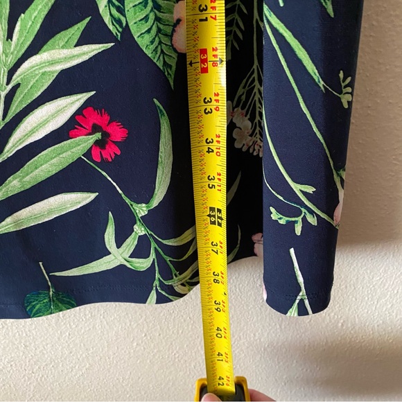 Tommy Hilfiger Floral Bell Sleeve Sky Captain Fern Blue Green Dress Size 16 - Picture 14 of 16